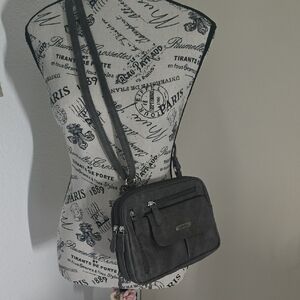 MultiSac Gray & Silver W/ Lots Of Compartments Crossbody Bag (EUC)🩶